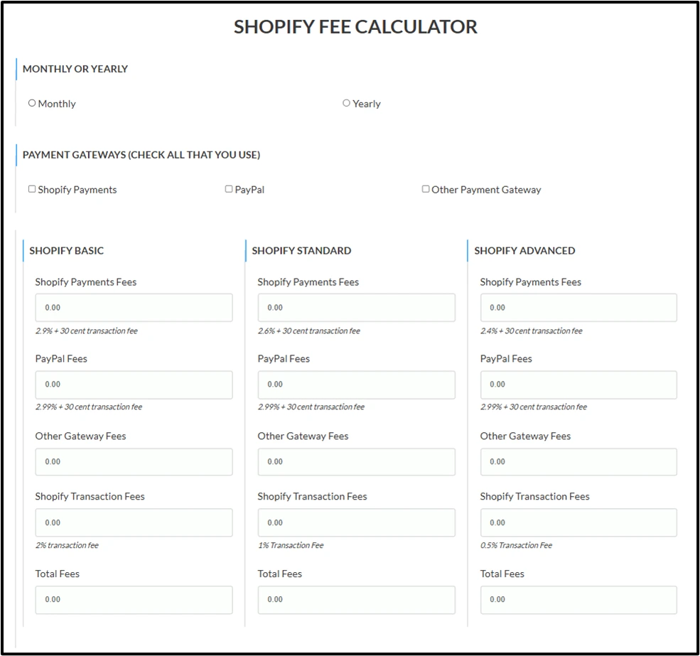 shopify-fees-calculation